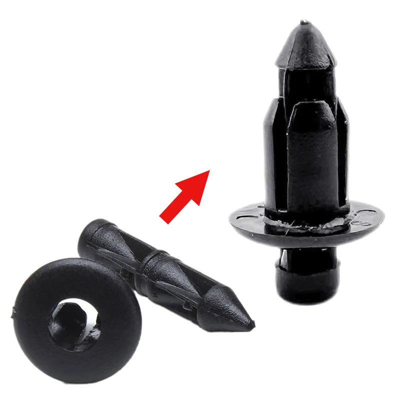 6mm Black Rivet Fairing Panel Fairing Fastener Clips For Most Motorcycles 10/20/30PCS