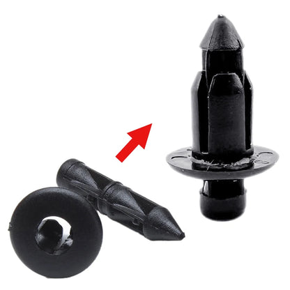 6mm Black Rivet Fairing Panel Fairing Fastener Clips For Most Motorcycles 10/20/30PCS