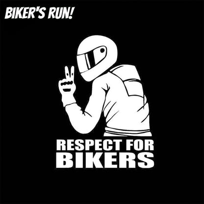 RESPECT FOR BIKERS Truck/Car Sticker 3D Reflective Stickers Decals