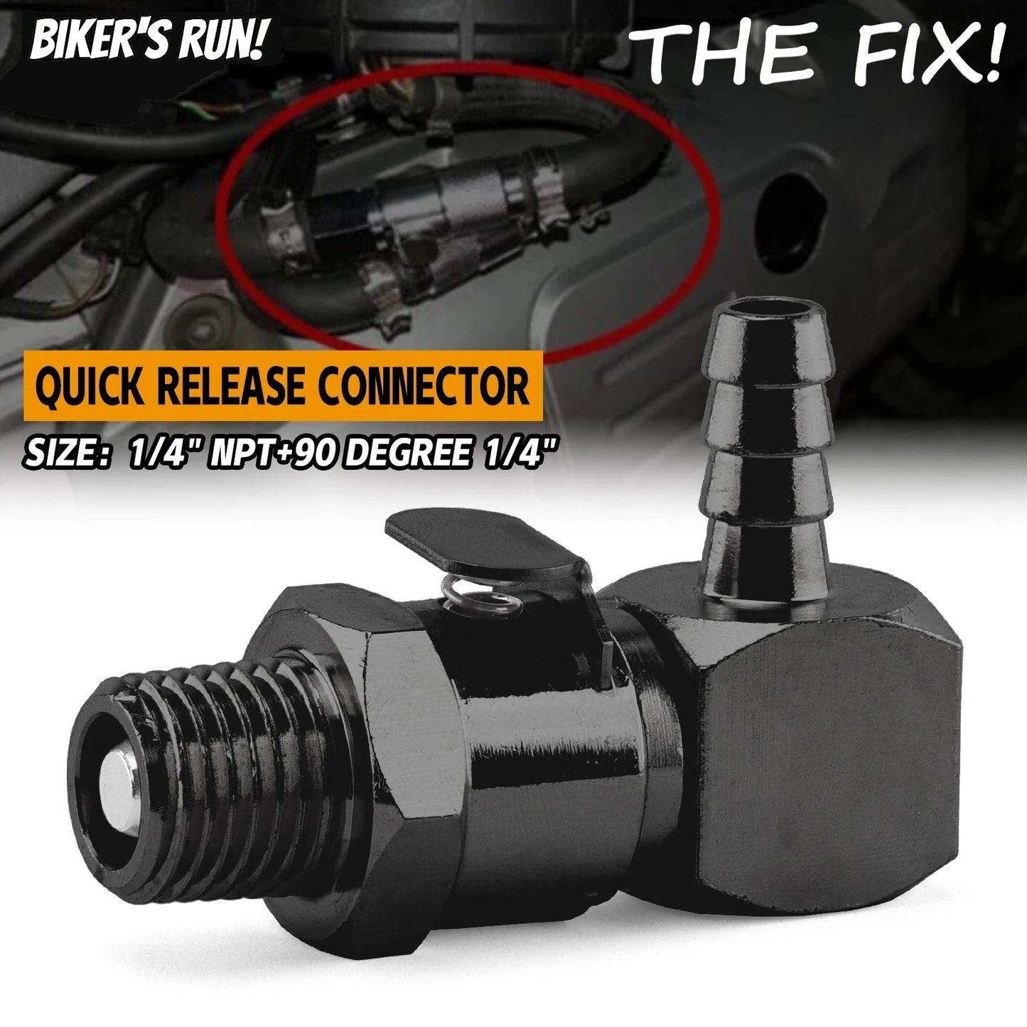 THE FIX For BMW R1200GSW R1200R S1000RR Ducati 748 916 996 998 Triumph Daytona TT600 Fuel Pump Quick Release Metal Connector