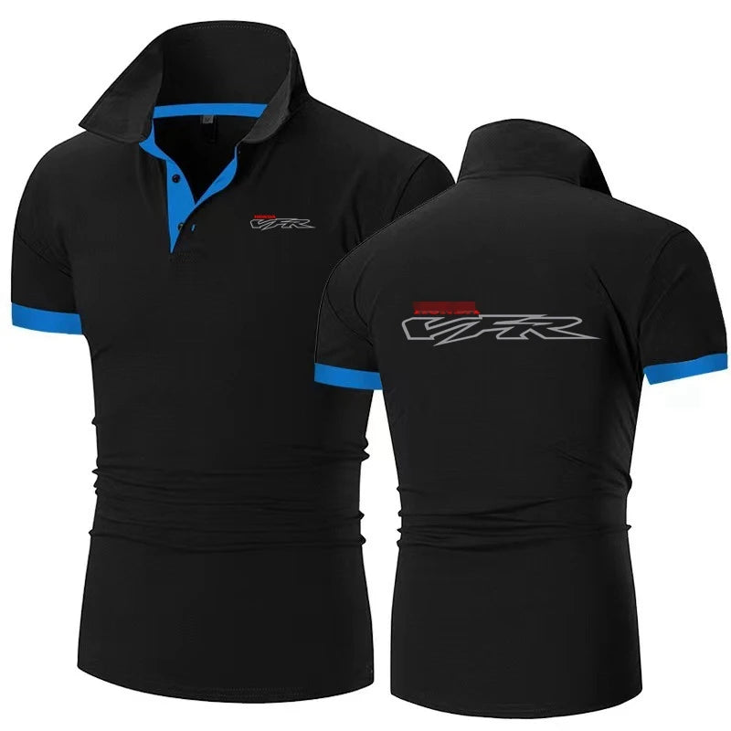 Honda Motorcycle VFR750 VFR800 VFR1200 V4 Motorsport Team Men's Polo Shirt