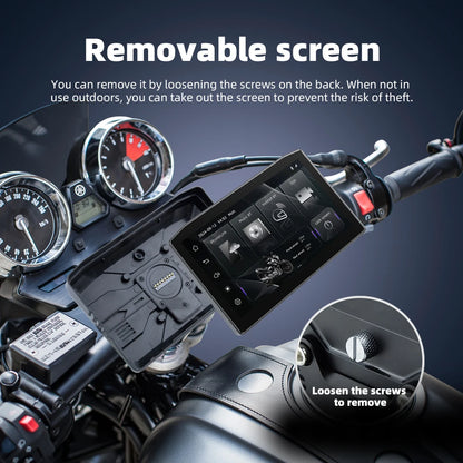 NEW EKIY 6.25" Digital Dashboard Carplay & Android Auto with Optional TPMS & HD Camera System Wireless CarPlay Android Auto GPS Motorcycle Navigation