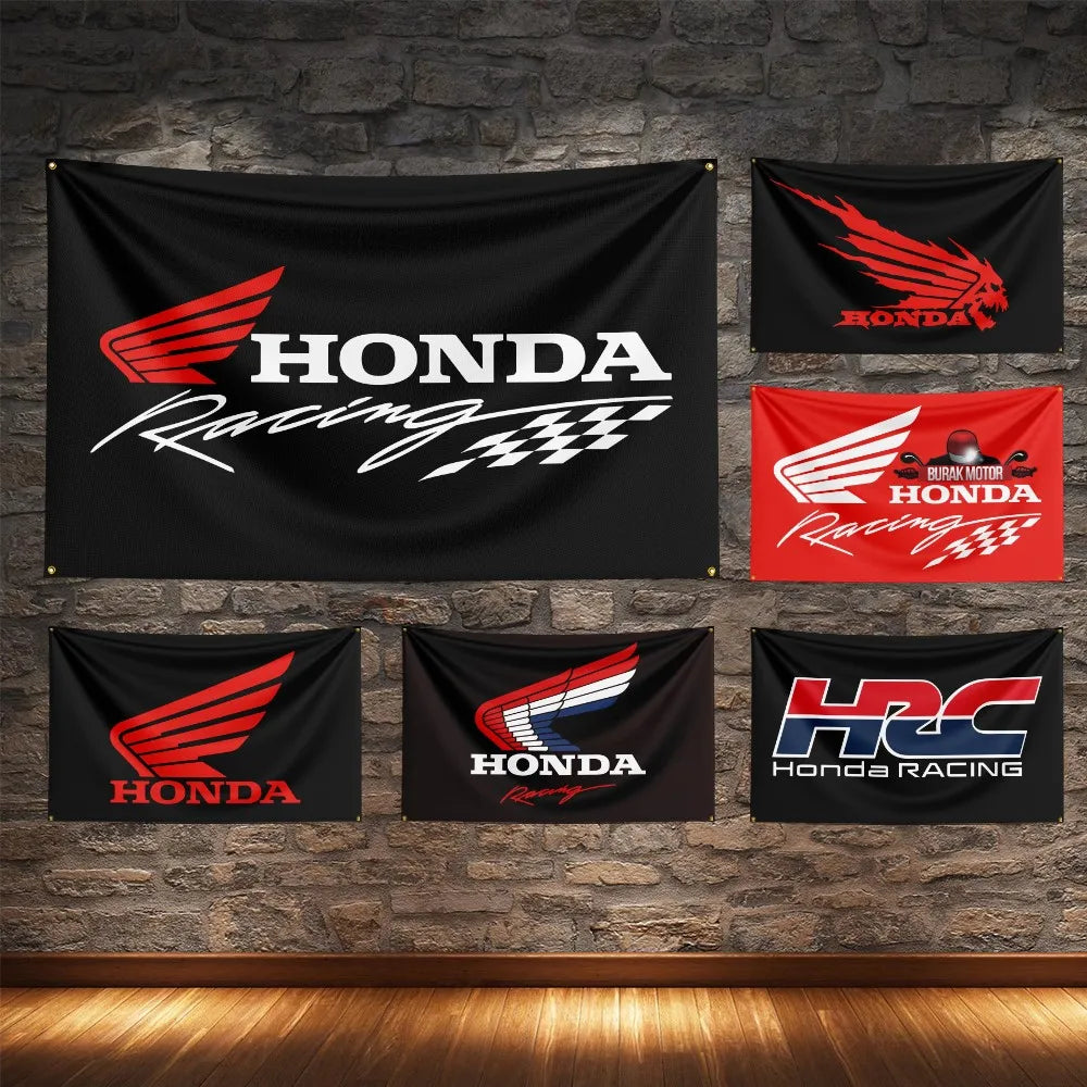 Honda HRC Racing Flag Up to 5x8Ft Honda Flag Printed Racing Flag Various Sizes & Styles