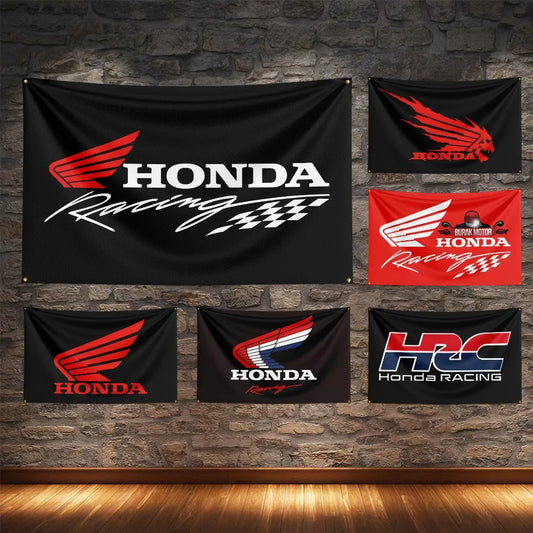 Honda HRC Racing Flag Up to 5x8Ft Honda Flag Printed Racing Flag Various Sizes & Styles