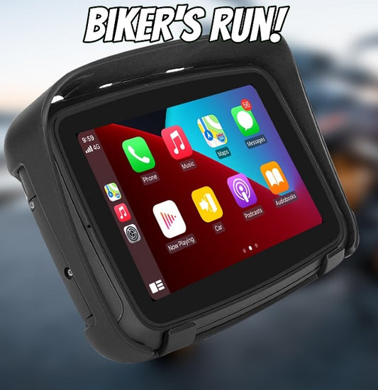 NEW for 2024 6.26" EKIY & Podofo 5 inch Motorcycle/ATV/SxS /Marine Smart Touch Screen/Wireless Apple CarPlay & Android Auto Portable Navigation GPS Screen IPX7 Waterproof Display