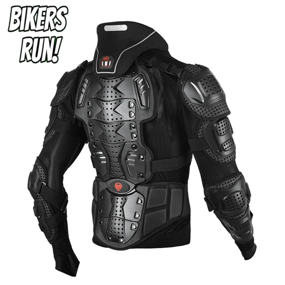 Turtle Motorcycle Armor Jacket With Full Body Neck Protector - Racing, ATV, Motocross, Street Motorcycle Protective Gear Protection