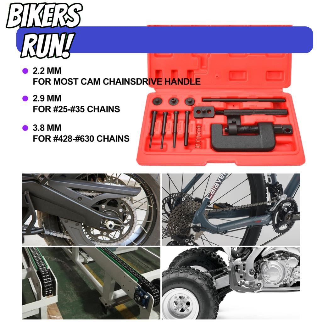 Chain Splitter Kit Motorcycle Chain Breaker Splitter Riveting Tool – Bikers Run