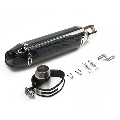 Performance Motorcycle Exhaust Muffler 250 - 800cc - Great Sound! Removable db Killer 36-51mm Exhaust Header