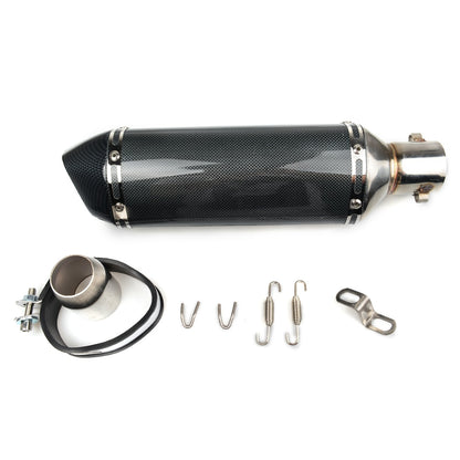 Performance Motorcycle Exhaust Muffler 250 - 800cc - Great Sound! Removable db Killer 36-51mm Exhaust Header