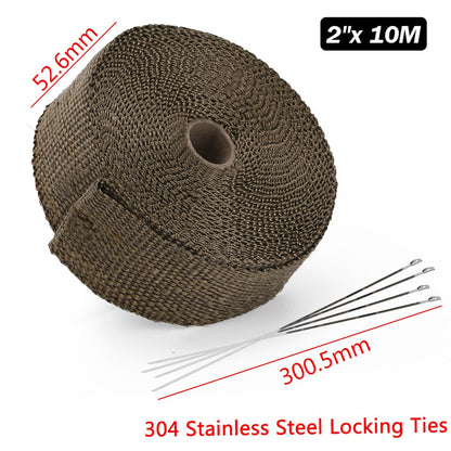 Motorcycle Exhaust Thermal Exhaust Tape Header Heat Wrap For Motorcycle 1.1" (2.5cm) or Car 2" (5cm)