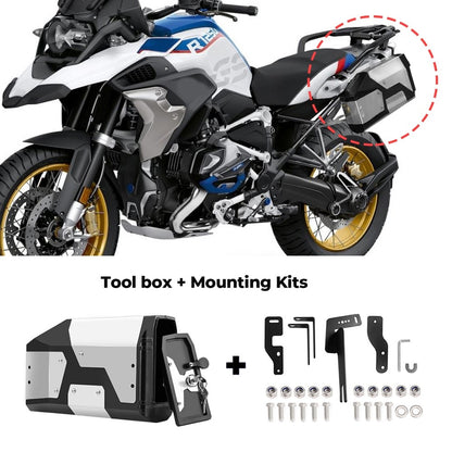 KEMiMOTO Pannier Style Side Tool Box For BMW R1250GS/GSA & R1200GS/GSA 2002 - 2018 BMW F800/850/700/750GS