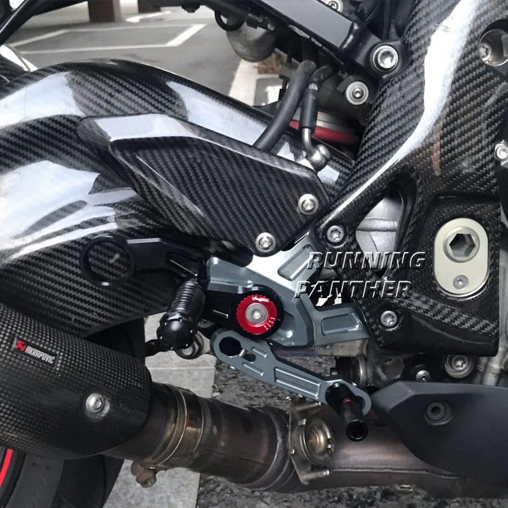 Custom Rear Sets BMW S1000R S1000RR Footrest Carbon Fiber Adjustable Footpegs Rear Footpegs S1000R RR