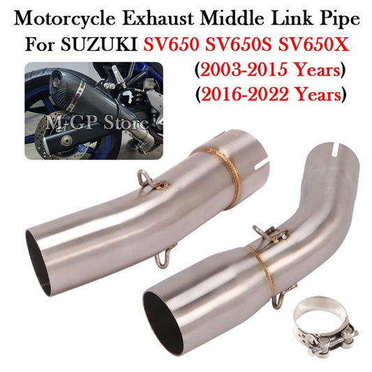 Exhaust Link Pipe For SUZUKI SV650 SV650X SV650S 2003 - 2022 51MM Exhaust Link Pipe for Aftermarket Mufflerpe