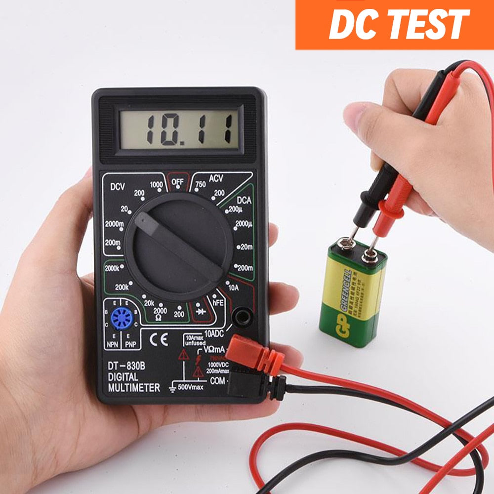 Motorcycle LCD Digital Multimeter Ammeter Voltmeter AC/DC