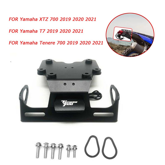 Tail Tidy / Fender Eliminator for  YAMAHA Tenere 700 XTZ700 T7 2019-2022 LED Light License Vehicle Plate Holder Bracket