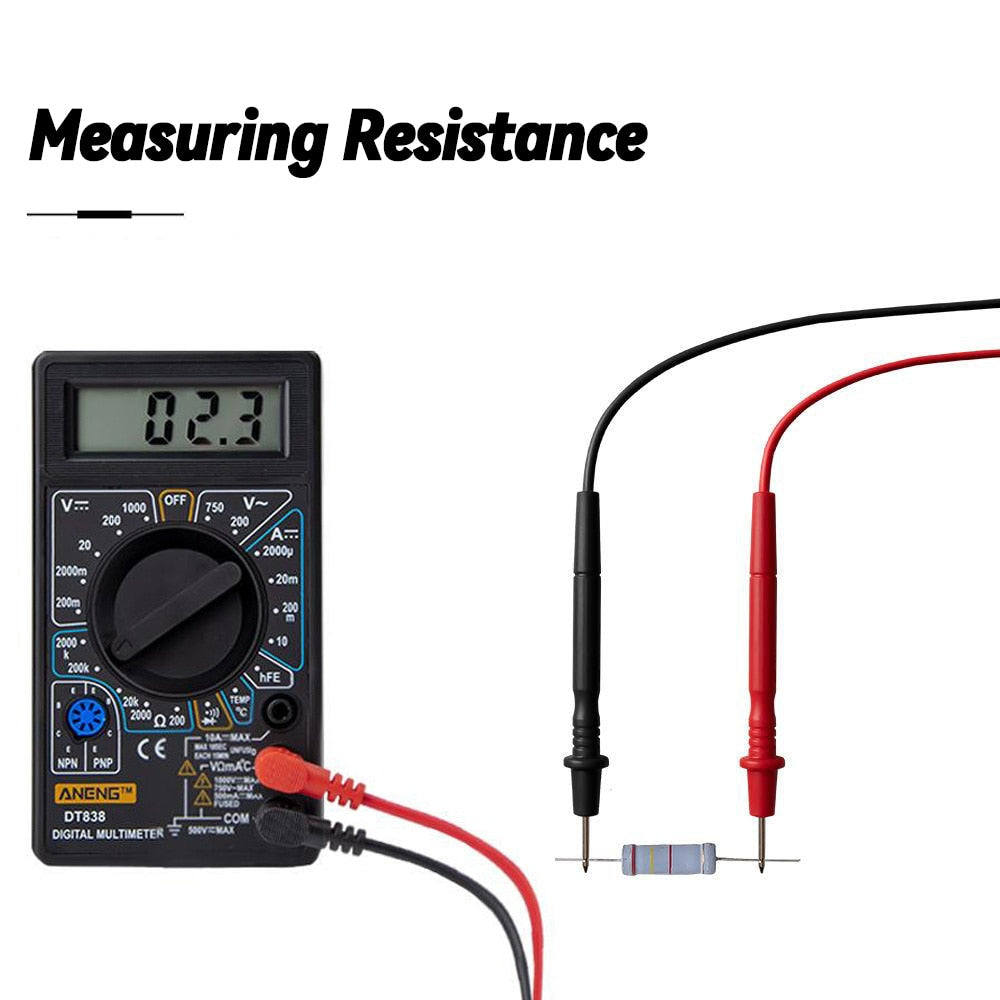 Motorcycle LCD Digital Multimeter Ammeter Voltmeter AC/DC