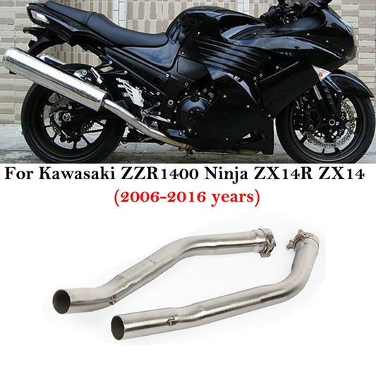 Intermediate Exhaust Pipe For Kawasaki ZX14 ZX14R ZZR1400 2006 - 2016 Motorcycles