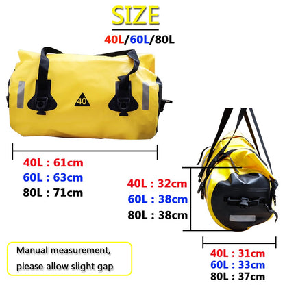 Waterproof Tail Bag 10L/20L/30L/40L/60L/80L Black, Grey & High-Vis Yellow