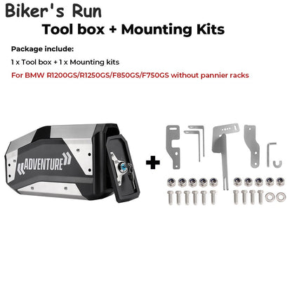 KEMiMOTO Pannier Style Side Tool Box For BMW R1250GS/GSA & R1200GS/GSA 2002 - 2018 BMW F800/850/700/750GS