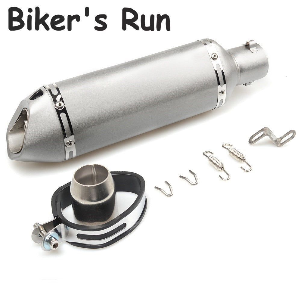 Performance Motorcycle Exhaust Muffler 250 - 800cc - Great Sound! Removable db Killer 36-51mm Exhaust Header