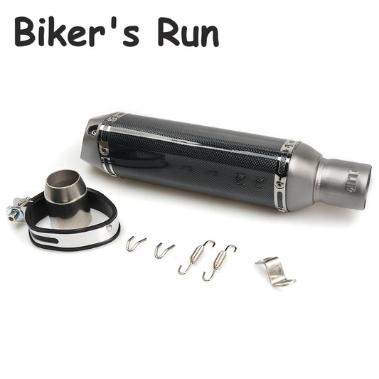 Performance Motorcycle Exhaust Muffler 250 - 800cc - Great Sound! Removable db Killer 36-51mm Exhaust Header