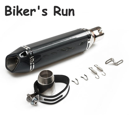 Performance Motorcycle Exhaust Muffler 250 - 800cc - Great Sound! Removable db Killer 36-51mm Exhaust Header