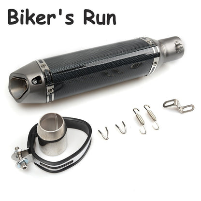 Performance Motorcycle Exhaust Muffler 250 - 800cc - Great Sound! Removable db Killer 36-51mm Exhaust Header